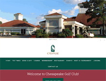 Tablet Screenshot of chesapeakegolfclub.com